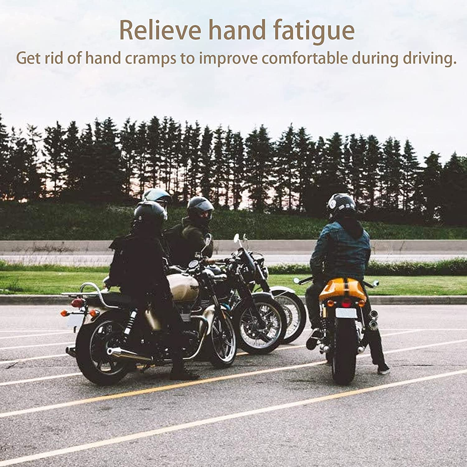 Throttle Lock Worthplanet Throttle Assist Wrist Hand Grip Lock Throttle Clamp Handlebar Control Assist Tool Cruise Throttle Clamp Aluminum with Silicone Ring for Motorcycle Sports Bikes W120031 image number 3