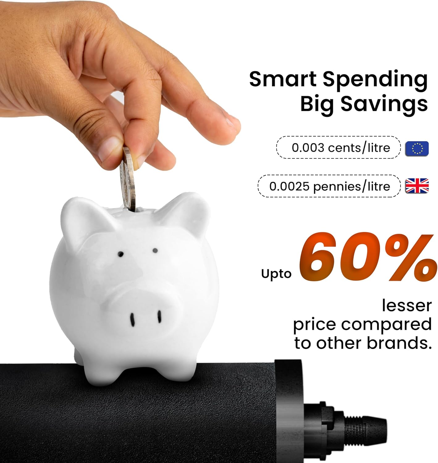 PHOENIX GRAVITY NSF Certified Smart Carbon (Black) Replacement Filter Elements - Pack of 2 Carbon Cartridge for Phoenix Gravity Water Filters, Compatible with Berkey & Other Countertop Water Filters image number 2