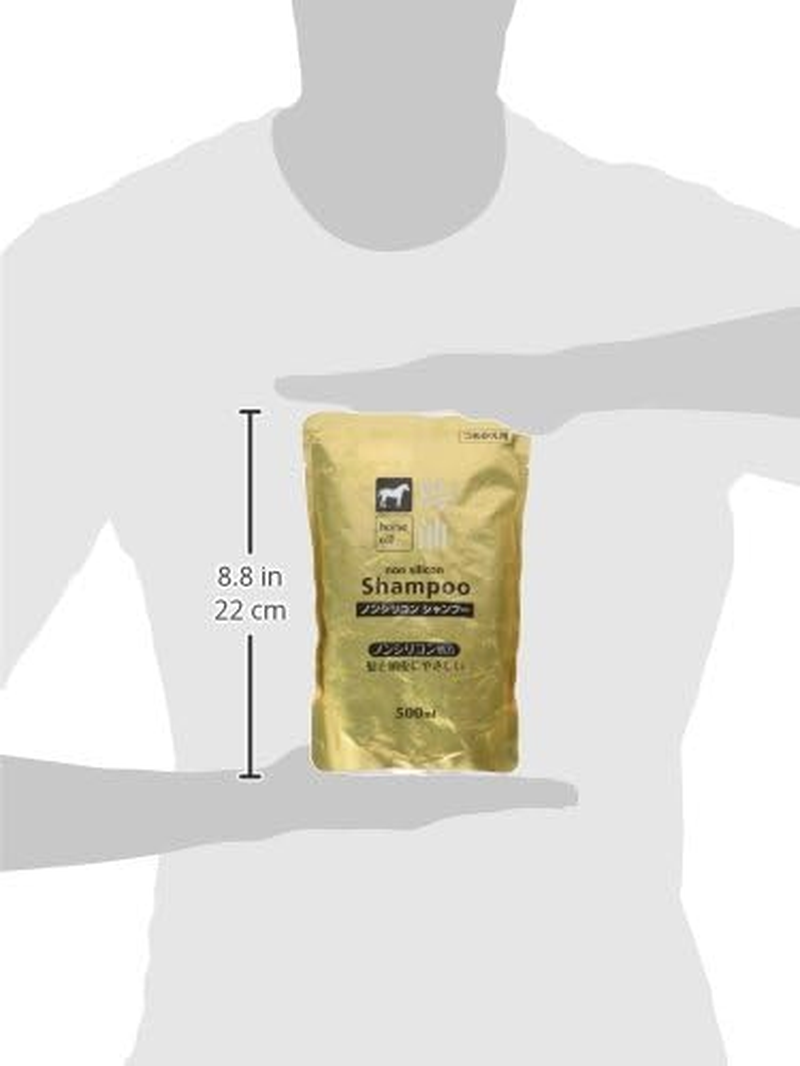 Kumano Oil Horse Oil Non Silicone Shampoo, Refill, 16.9 Fl Oz (500 Ml) image number 2