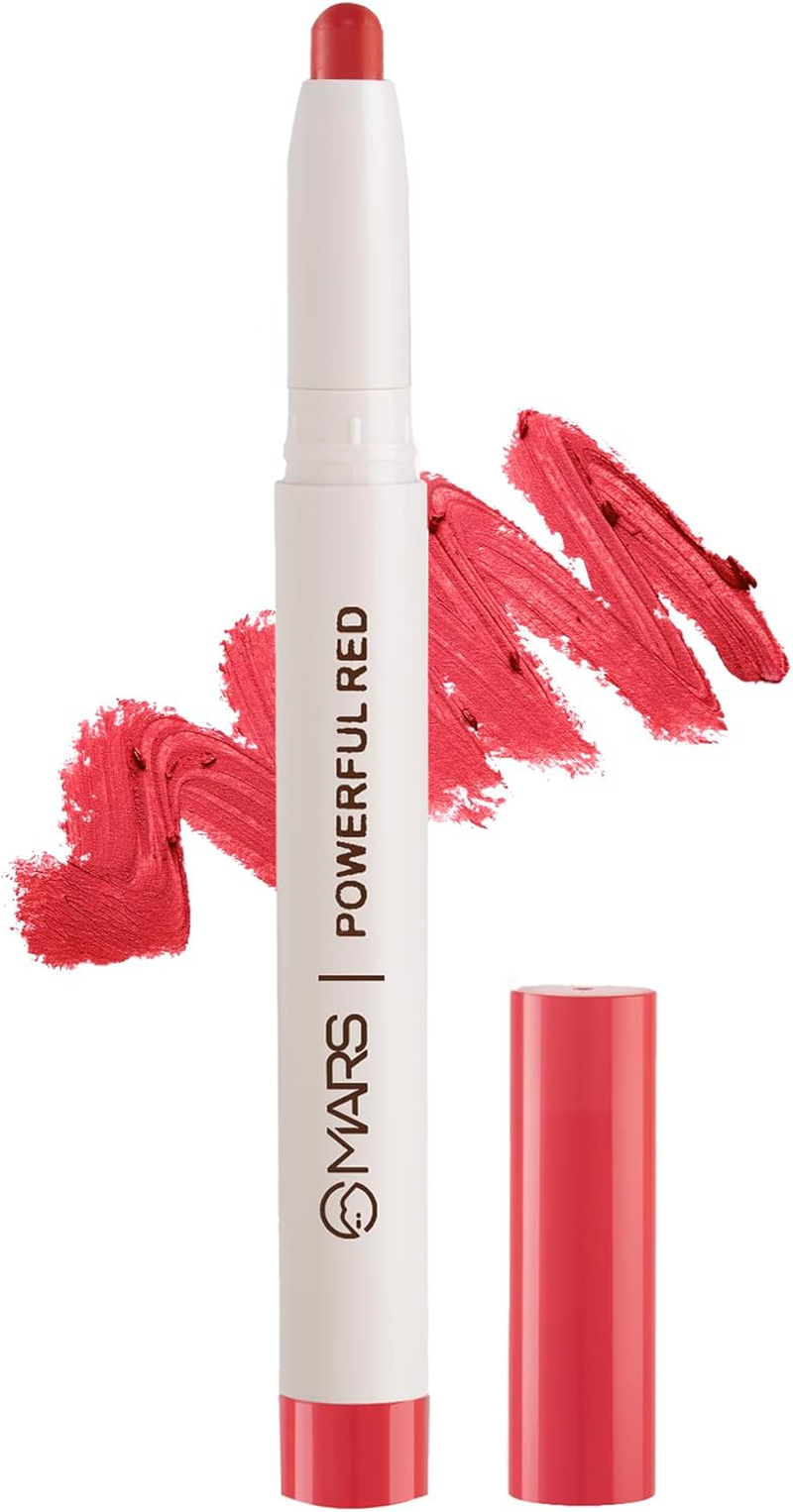 MARS Retractable Poppins Long Lasting Lip Crayon | Matte Finish | Smudge Proof & Kiss Proof Crayon Lipstick for Women (1.3 Gm) (07-COFFEE BROWN)