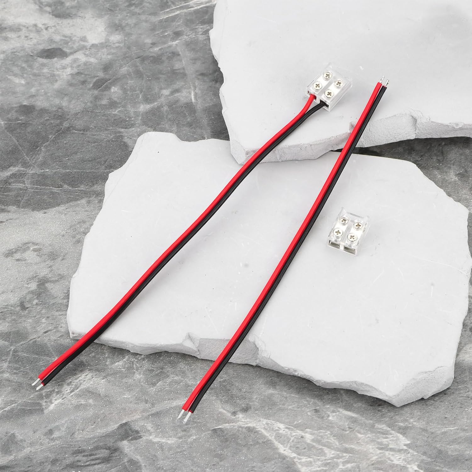 Be in Your Mind Pack of 10 2 Pin Solderless Light Strip Connectors Compatible with Fluflux 3W/Ft Compatible with 8Mm COB LED Strip Lights image number 3