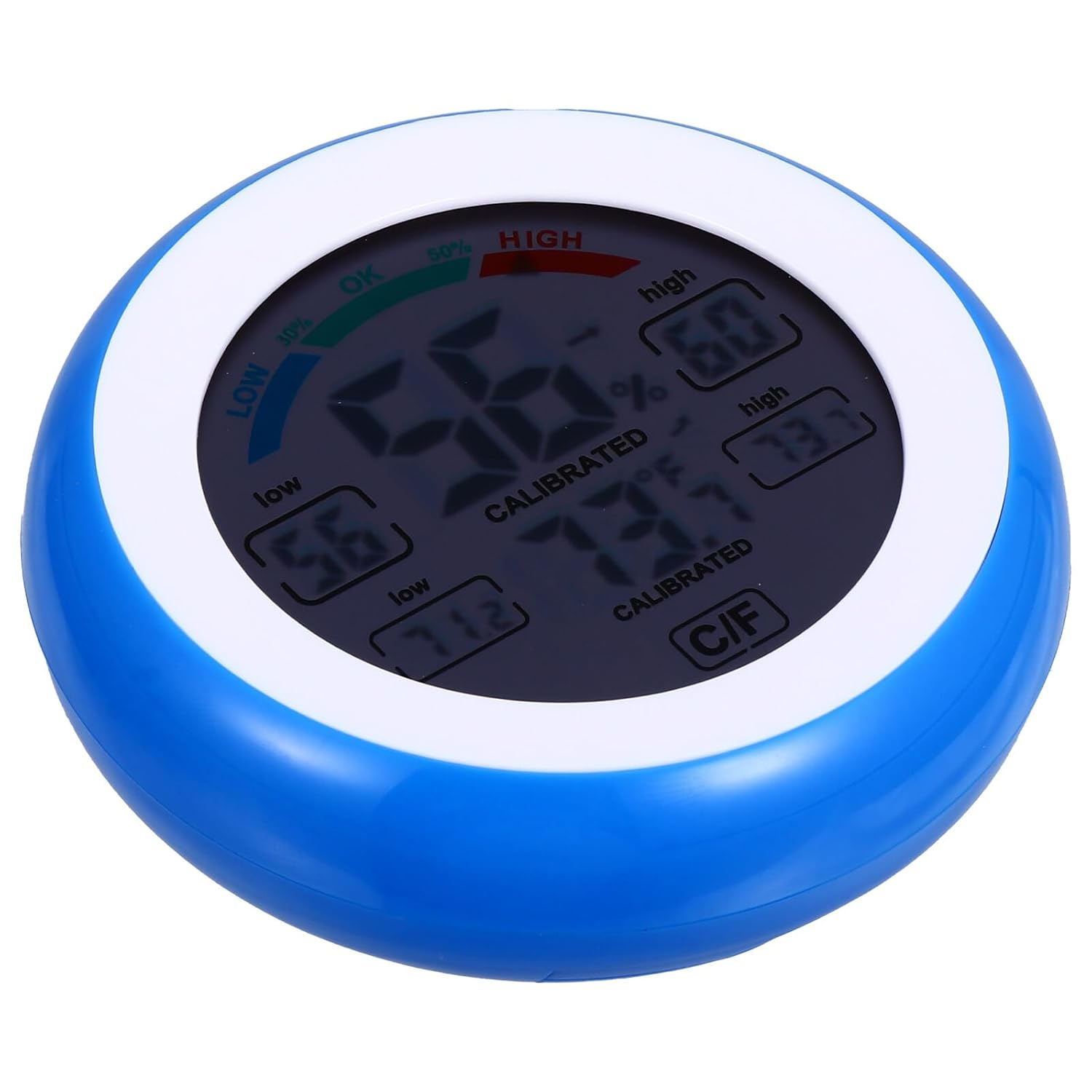 GANAZONO Multi-Functional Wireless Indoor Thermometer with LCD Display round Digital Hygrometer for Home Temperature and Humidity Monitoring Wall-Mountable Electronic Gauge with Humidity image number 1