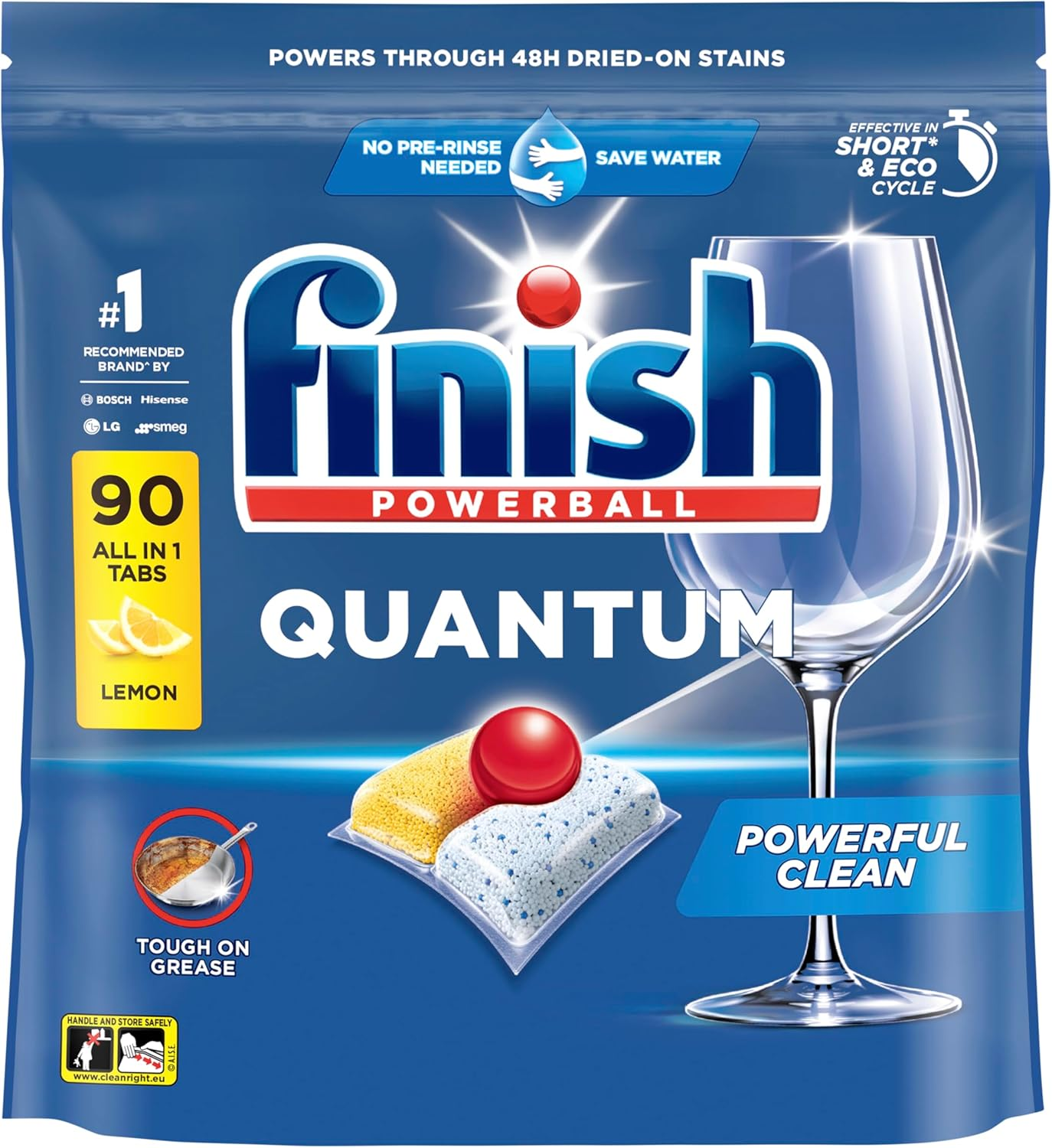 Finish Quantum Dishwashing Tablets Lemon 90 Pack image number 2