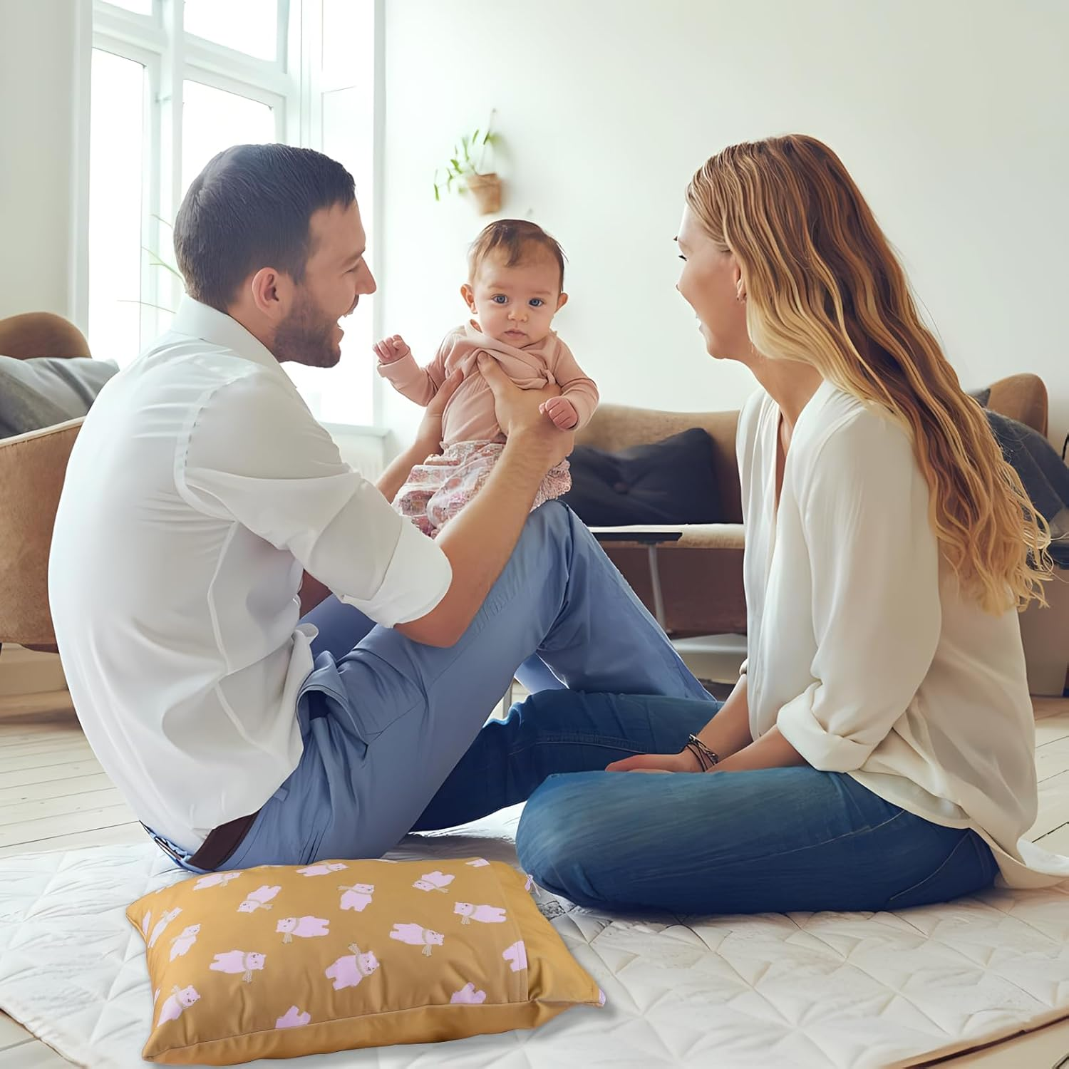 Wet Dry Bags with Two Zippered Pockets and Handle, Reusable Storage Bag for Breast Pump Parts & Baby Items, Waterproof Diaper Bags, Yoga Gym Bag for Swimsuits or Wet Clothes-2Pcs, 11.8*15.75" image number 3