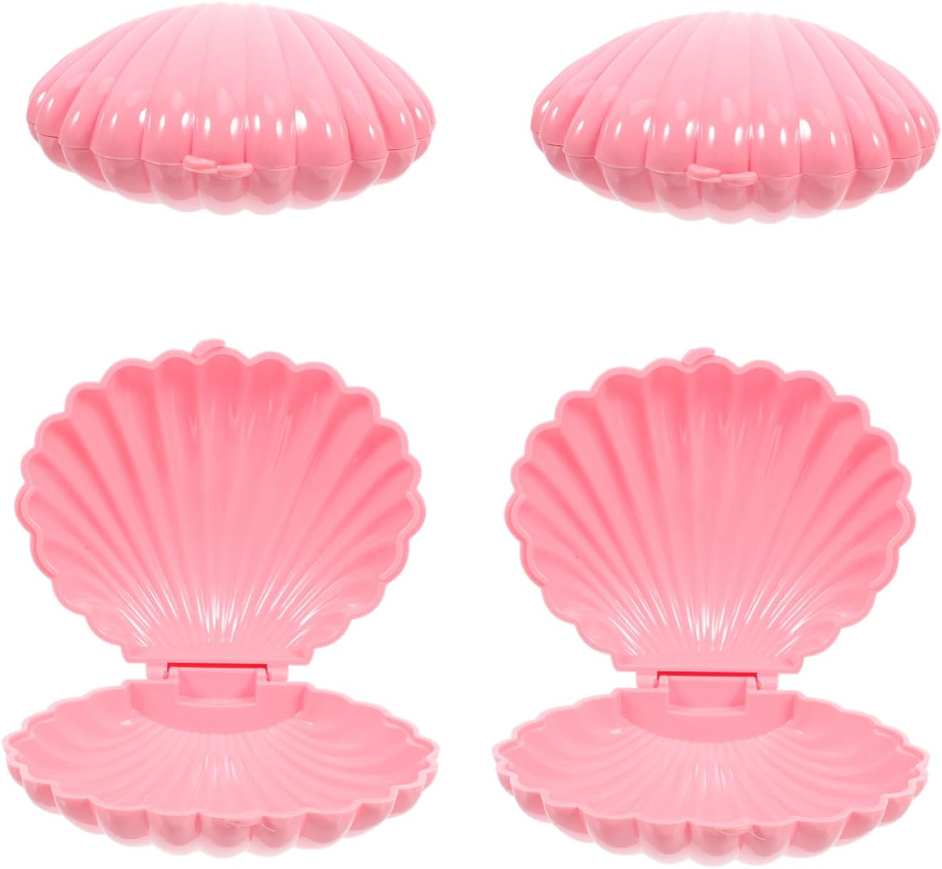 TOPPERFUN Candy Snack Box Sea Shell Boxes Plastic Seashells for Jewelry Storage Party Favors for Wedding Birthday Shower