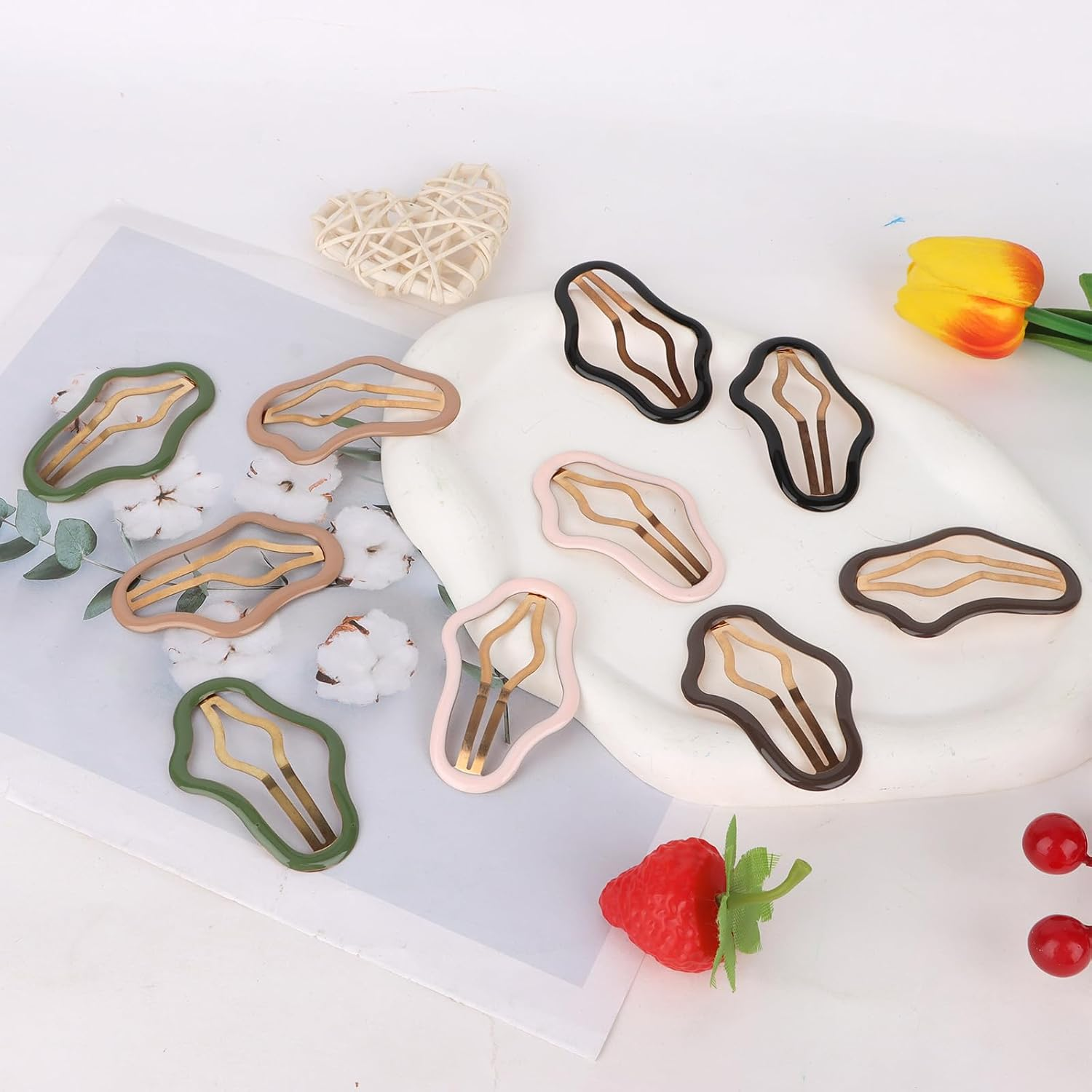 Pruadeor Pack of 10 Snap Hair Clips for Women Fashion Hair Clip Hair Accessories image number 4