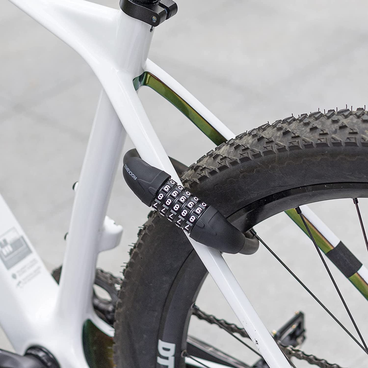 ROCKBROS Bike Lock 5 Digit Combination Bike Cable Lock Lightweight & Small Bike Lock for Road Mountain Bike Motorcycle Scooters image number 5