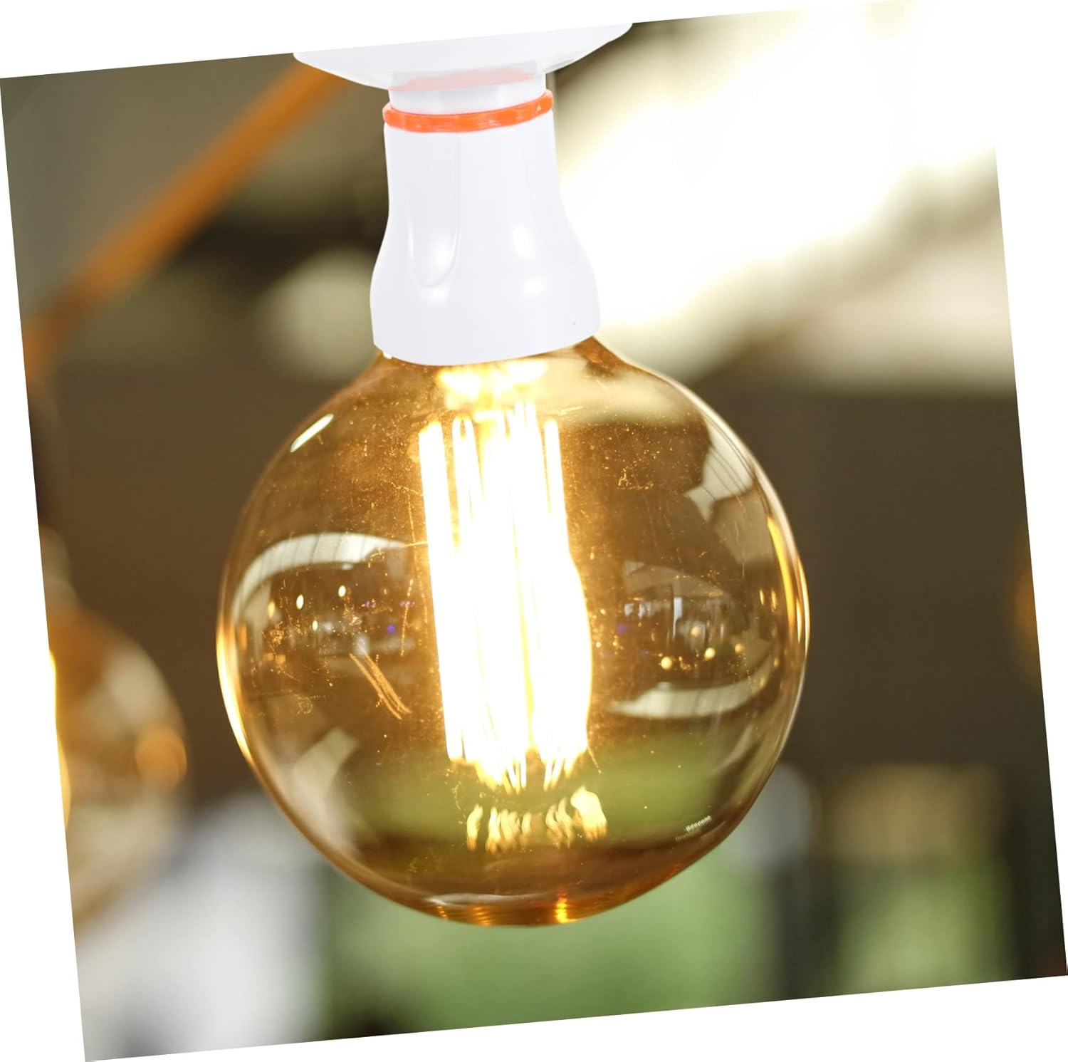 Veemoon 4 Pcs Light Light Bulb Base Holders Screw in Outlet for Lamp Repair Kit Lamp Parts Plug Adapter Abs Screw-In White Ceiling B22 image number 3