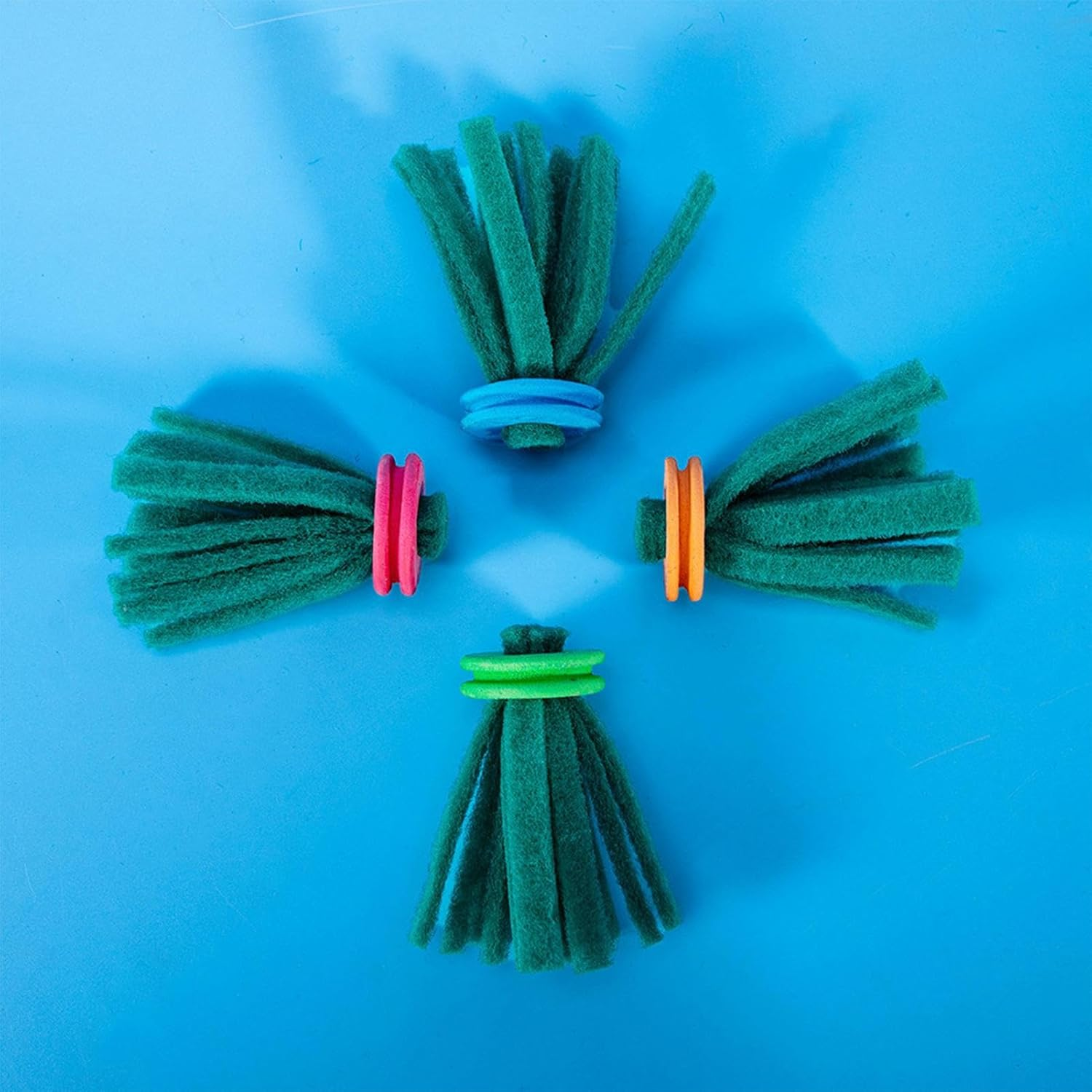 Aquarium Breeding Mop Set - 10 Pieces Floating Fish Spawning Tools with Buoyant Foam Ring | Durable Reusable Hatchery Spawning Aid for Betta, Guppy, Goldfesh, Koi, Shrimp, and Aquatic Pets in Indoor image number 5