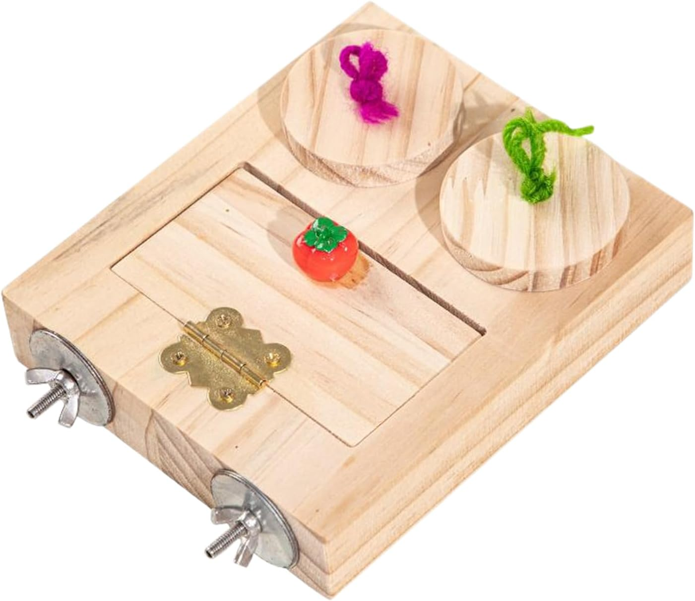 Parrot Foraging Toys | Wood Bird Enrichment Toys,Chewing Feeder Interactive Playground Safe Beak-Healthy for Beak Stimulation Flight Exercise Cage Enrichment Travel image number 4