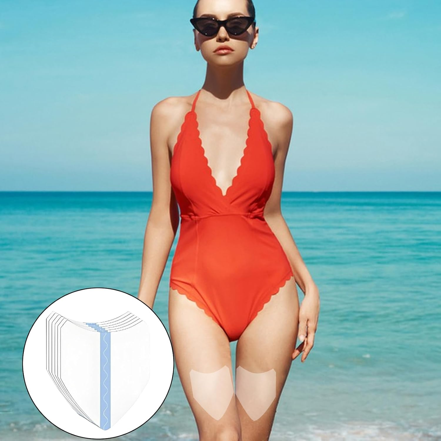 Anti Chafing for Inner Thighs - Anti-Chafing Transparent Women Thigh Savers - Health & Household Supplies for Runners Sports image number 1