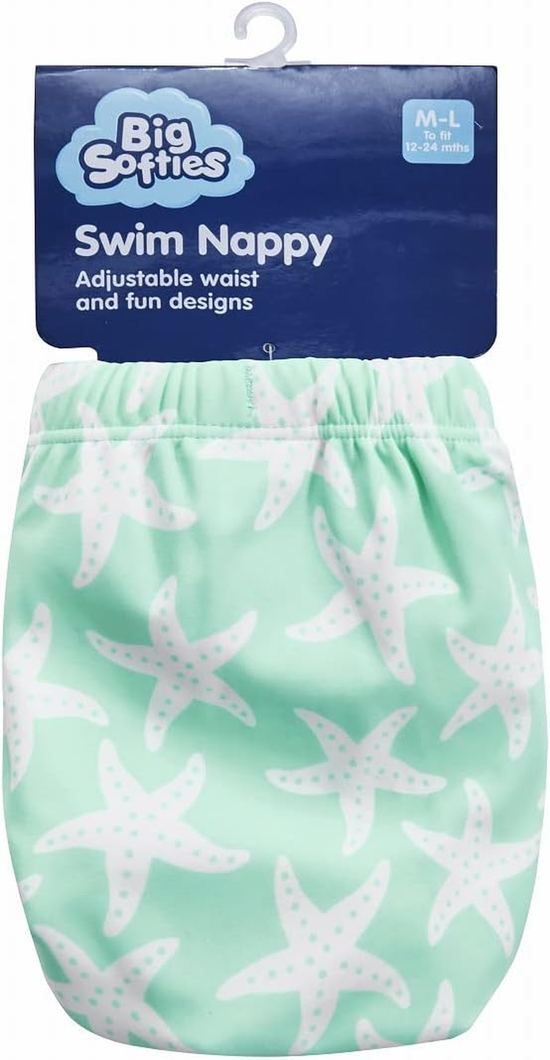 Big Softies Starfish Swim Nappy, Green, Small/Medium image number 1