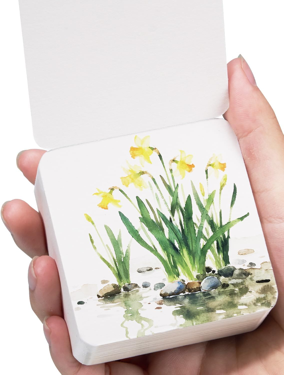 Lightwish 60 Sheets Mini Watercolor Sketchbook 2.6 X 2.6 Inch 300Gsm/140Lb, Travel Size Portable Tearable Square Painting Notebook, Square Watercolor Sketch Book Art Paper Sketchbook image number 1