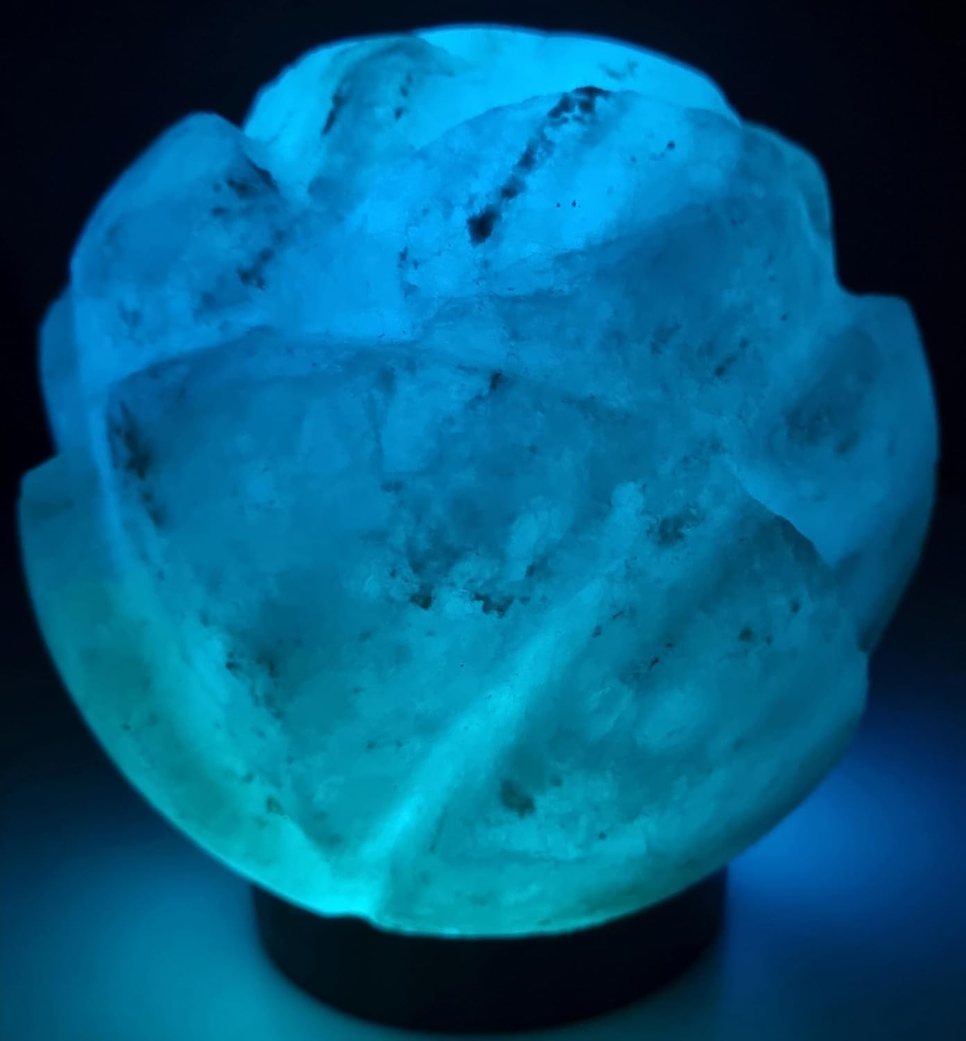 2-3 KG Premium Multi-Colour Rose Salt Lamp 100% Authentic, Handcrafted from the Foothills of the Himalayas Beautifully Hand Craft Lilly Flower Comes with Complete Electric Fitting image number 1