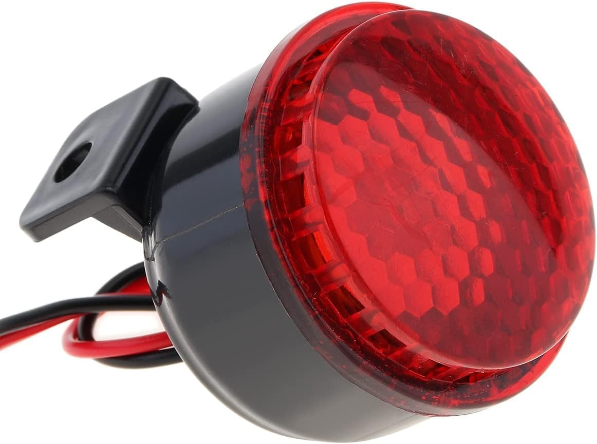 Car Back-Up Alarm with Wire/Light, 105Db Universal Waterproof Reversing Horn, 12V-24V