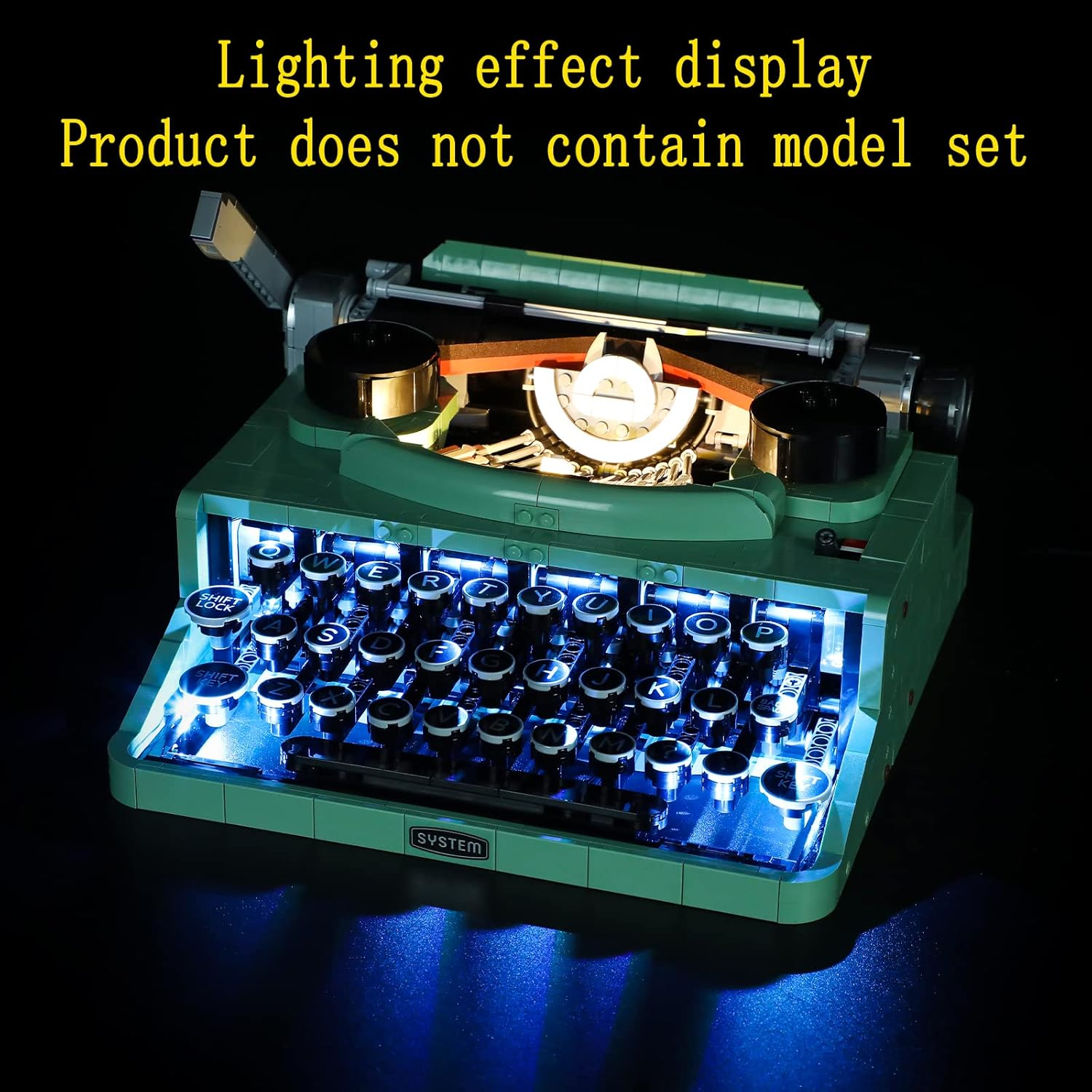 GEAMENT LED Light Kit Compatible with  Typewriter - Lighting Set for Ideas 21327 Building Model ( Set Not Included) image number 6