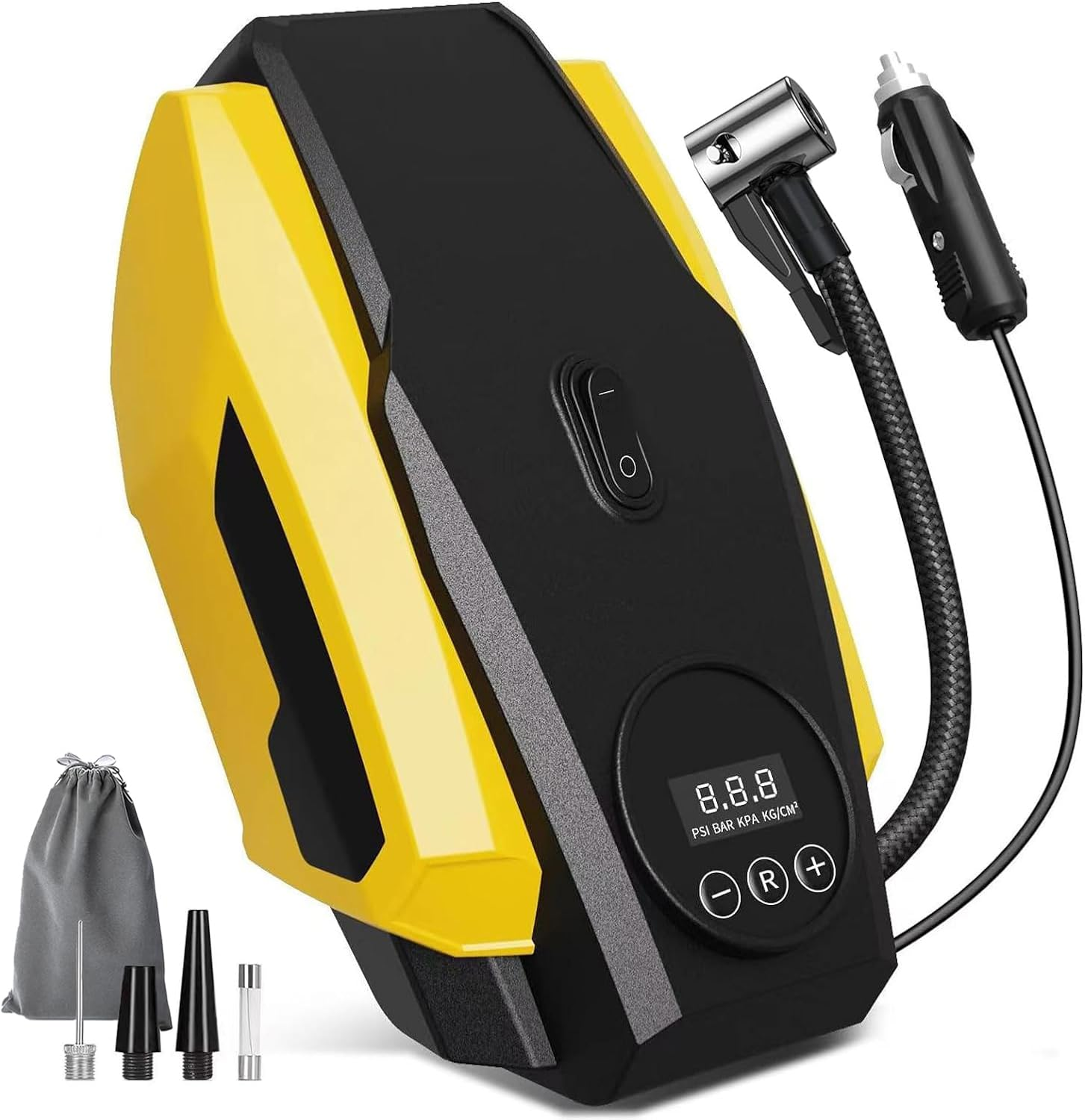 Tyre Inflator Portable Air Compressor，Car Tyre Pump，12V DC Compact Air Pump for Car Tyres， Auto Shut-Off Autopump, Digital Electric Tire Pump with LED Light Multipurpose Car Accessory image number 4