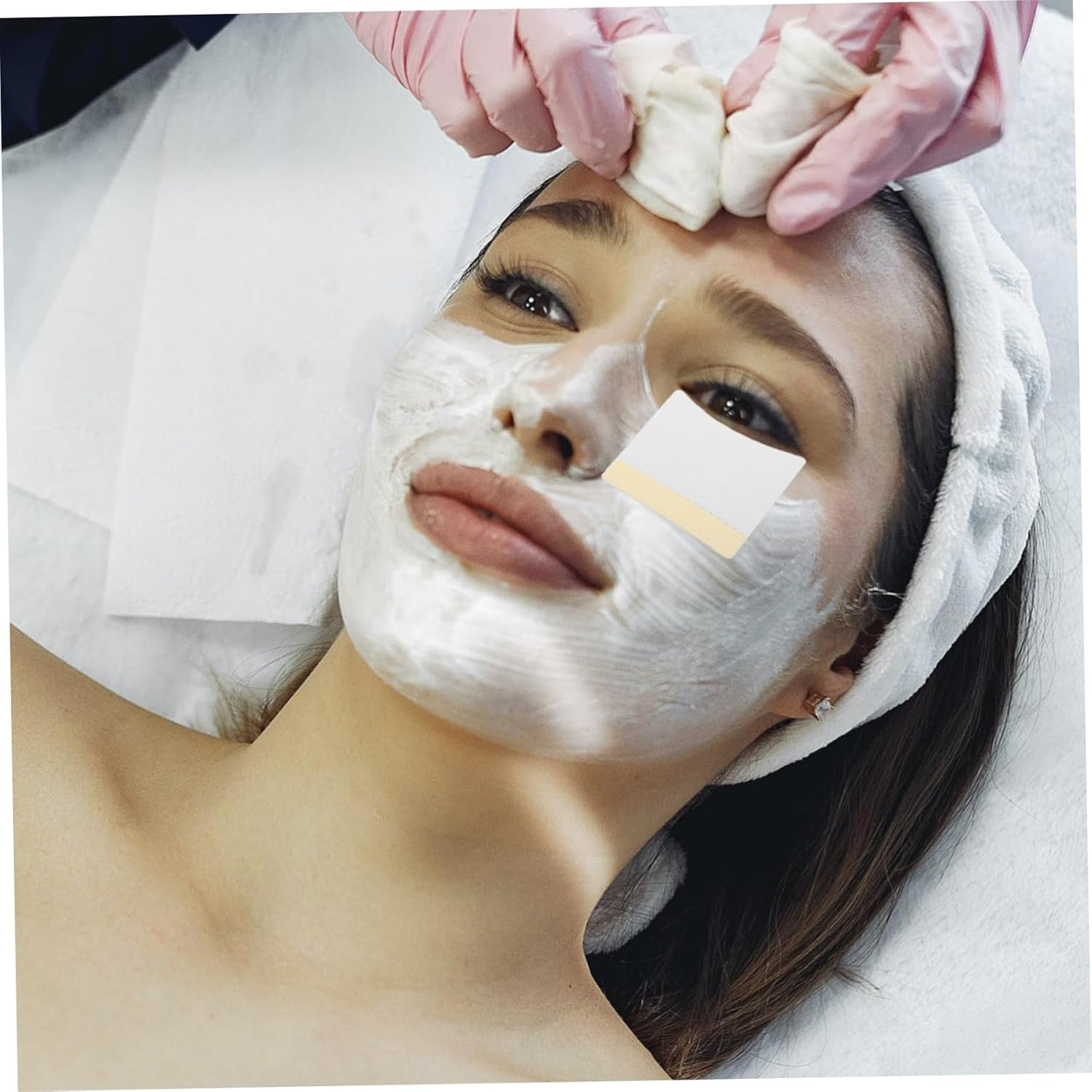 40Pcs Eyelash Extension Removal Pads Organic Cotton Makeup Remover Pads No Residue Gentle Sensitive Skin image number 4