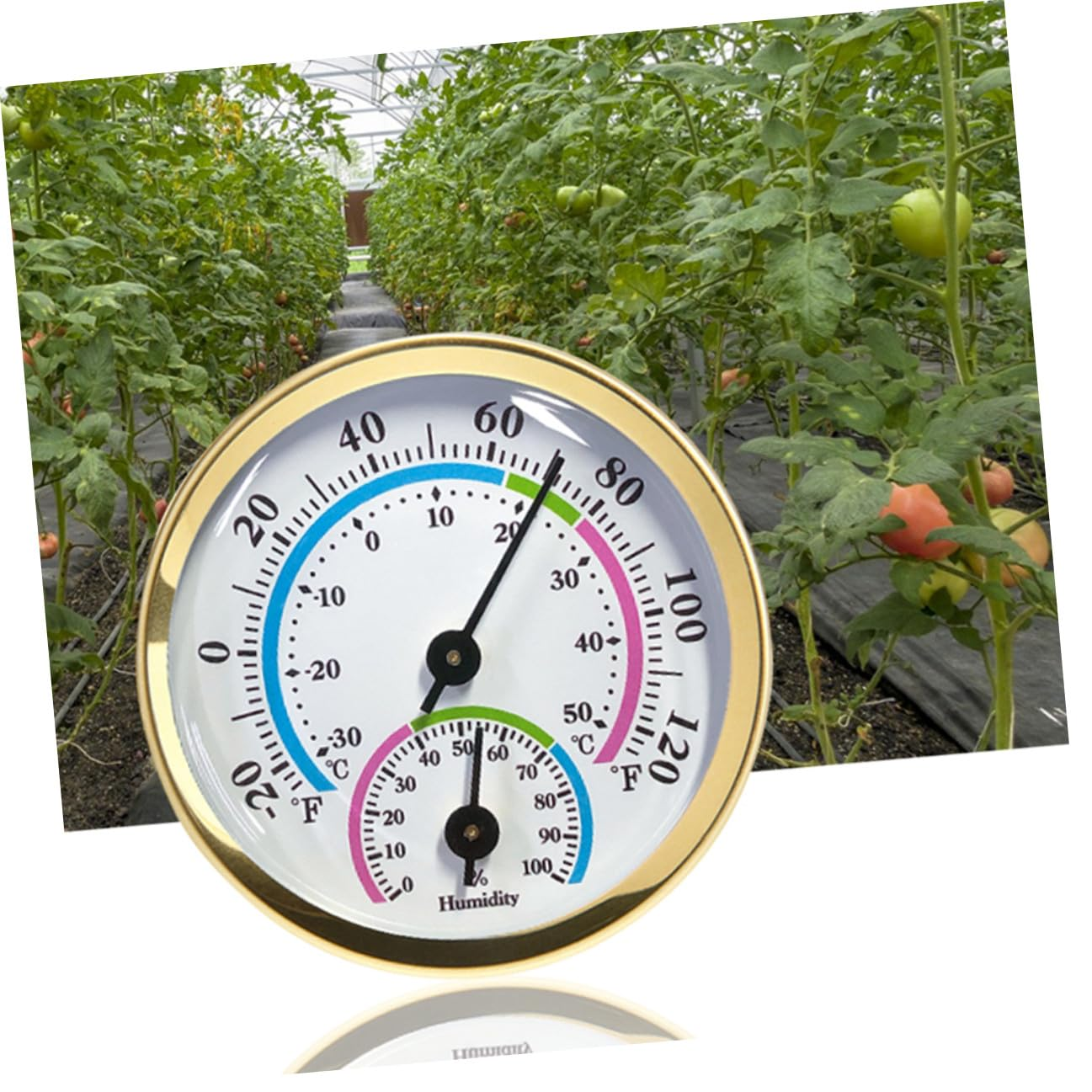 Hanging Thermometer Humidity Gauge for Indoor Outdoor Use Scale Mini Home Hygrometer for Wall Easy Installation Non-Deformable Design Suitable for Office Garden image number 6