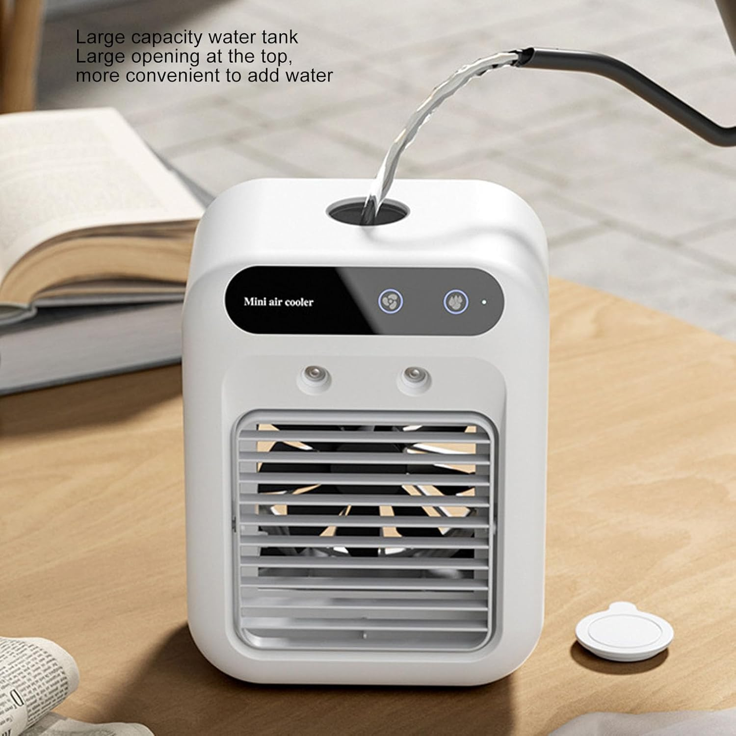 Portable Air Conditioner Fan for Car, Professional Car Air Conditioner, Small Air Cooler with 500Ml Water Tank for Room Office Camping Car