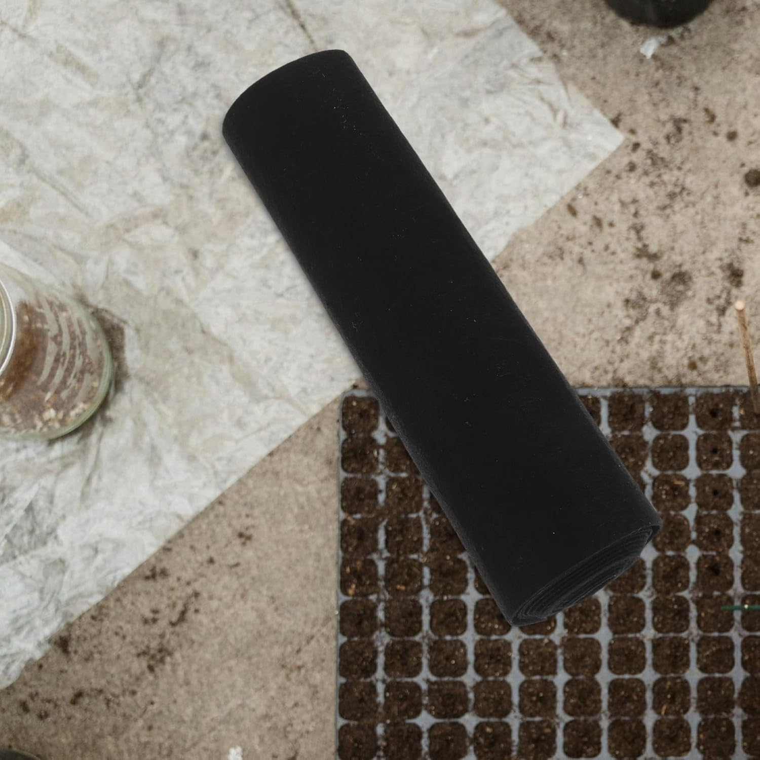 Milisten Fabric Planter Liner Roll Non Woven Plant Felt Liner Roll Black Coco Liners Roll Alternative Coconut Basket Liner Roll Replacement for Planter Hanging Flower Basket Window Box image number 2