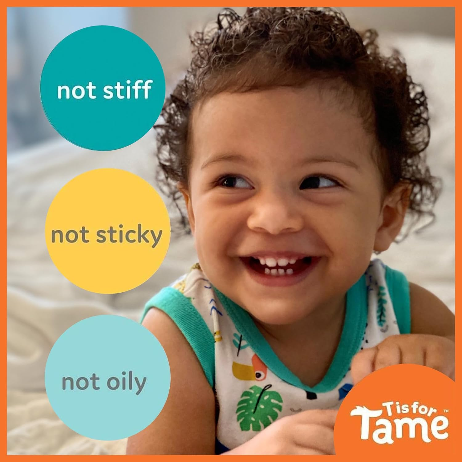 T Is for Tame &ndash; Kids Hair Taming Cream & Spray Bundle for Frizz, Flyaways, Static & More, All-Natural for Toddlers & Kids, Flexible Tear Free Brush Included image number 4