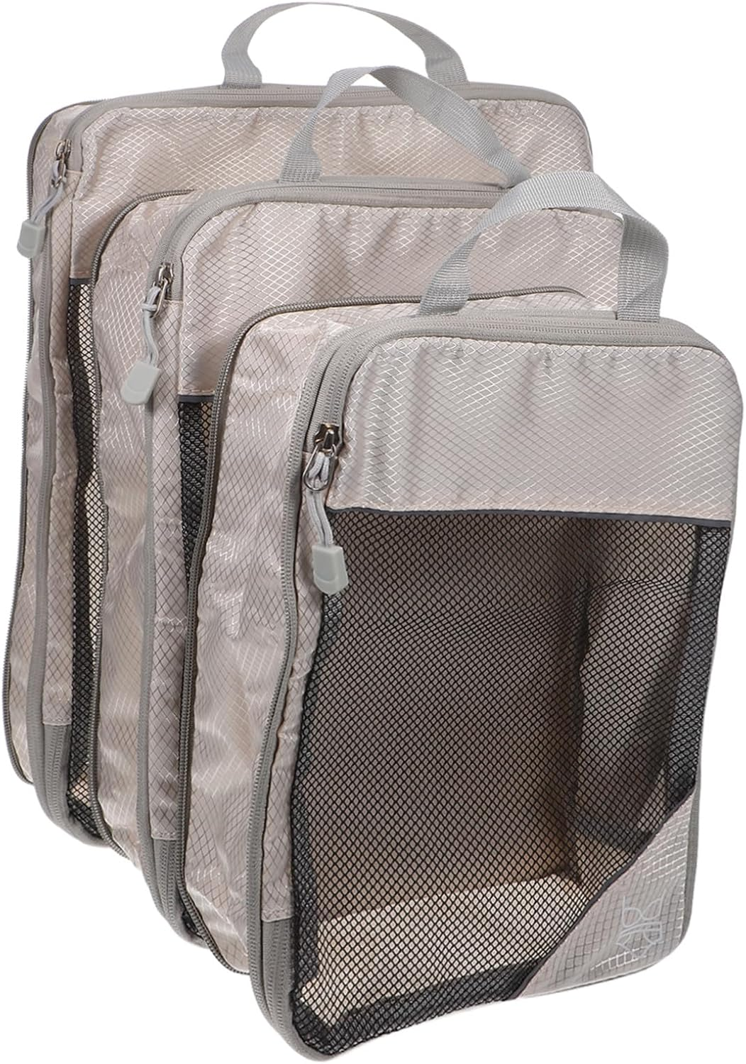 GAROZATION 3PCS Travel Compression Packing Cubes Portable Clothing Organizer Bags Lightweight Luggage Storage Sacks for Suitcases Space-Saving Travel Essentials image number 1