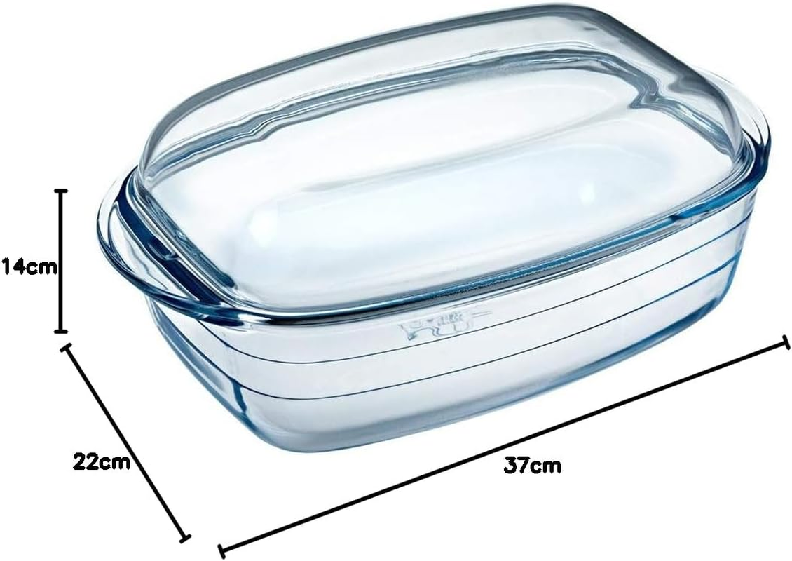 &Ocirc;cuisine Rectangular Casserole Dish Glass, Clear 37 X 14 X 22 Cm 49013 image number 3