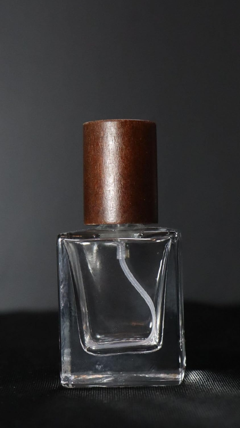 Empty Glass Perfume Spray Bottle Atomizer Wood Cap 25Ml image number 1
