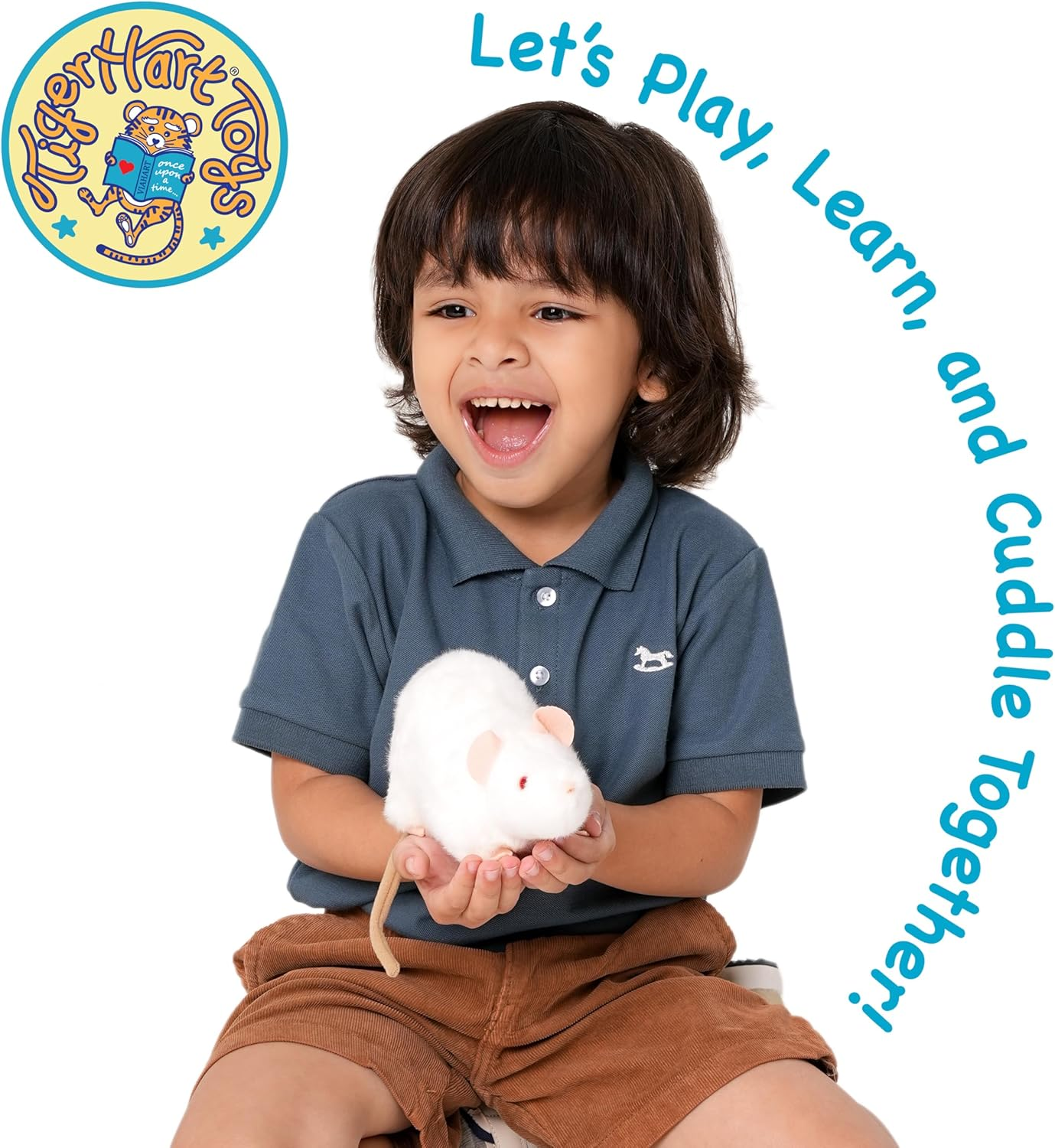 Wylie the White Rat - 7 Inch Stuffed Animal Plush image number 2