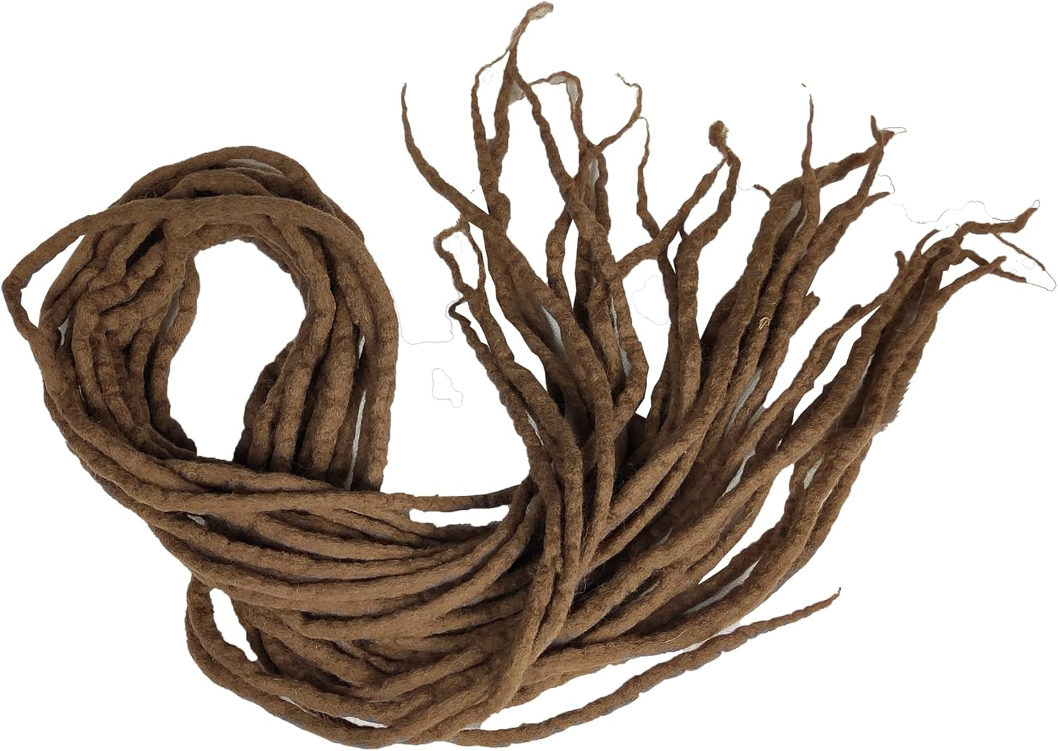 Dreads for Braiding - Wool Dreadlocks - Extensions Made of Real Hair (Wool) from Sheep - Natural Product Made of Sheep'S Wool (15 Strands, Toffee) image number 4