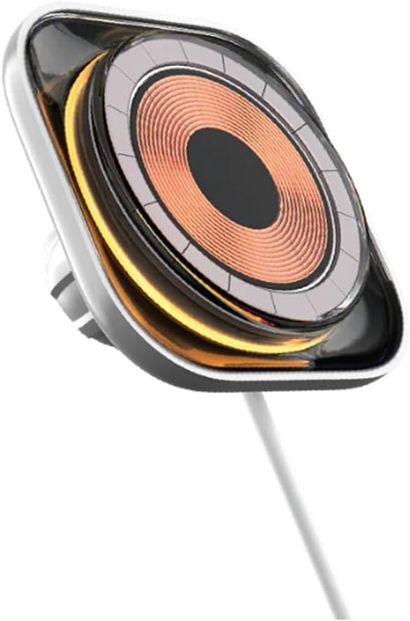 Momax for 15W Magsafe Car Charger, Fast Wireless Charging Mount Magnetic Air Vent Holder (Cable Included) Compatible with Iphone 17 16 15 14 13 12 Series and Phones with Magsafe Case - White