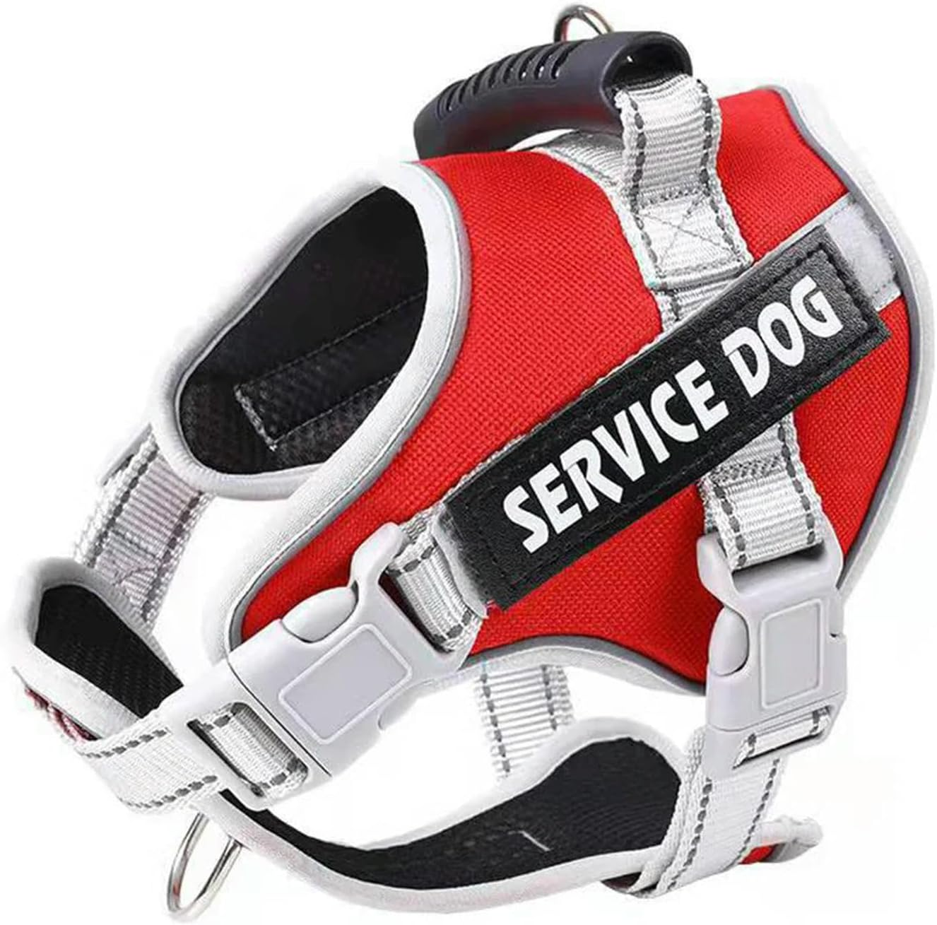 UOSIA No Pull Tactical Dog Harness Service Dog Vest Adjustable Military Dog Vest Harness with Rubber Handle Easy Control Pet Vest for Small Medium Large Dogs image number 6