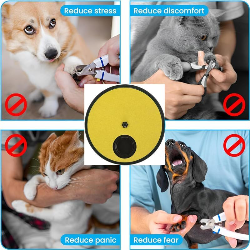 Dog Scratch Pad for Nails, 3 in 1 Snack round Rotatable Pet Nail Grinding Mat with Storage Box, Slow Food Storage Box Fun Dog Nail File Board for Pets Gift Nail Care Removable Scratching Pad