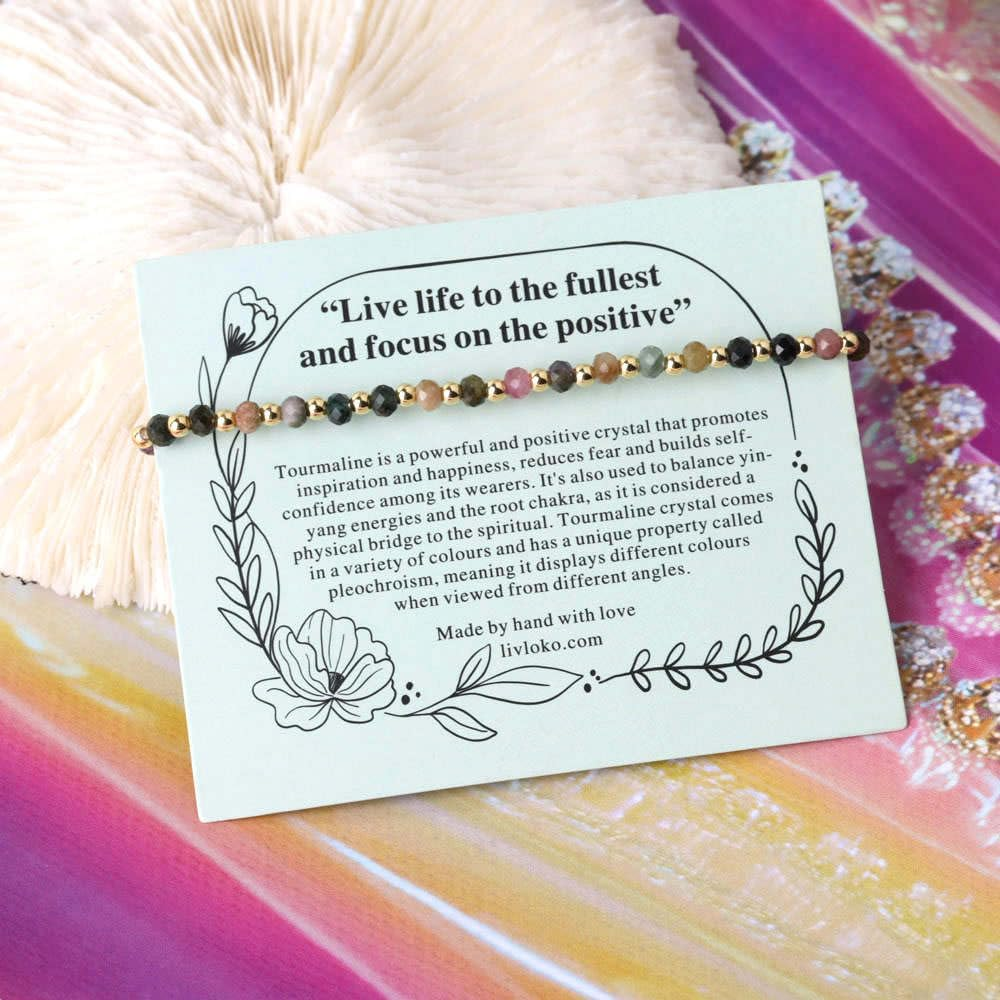 Authentic Crystal Bracelet Gemstone Bracelet Anxiety Relief Stress Relief Bead Bracelet Crystals Bracelets for Women Spiritual Positive Gift for Women - 4. 18Cm Small To Medium - Onyx  Blue Moon Stone Crystal 6Mm image number 3