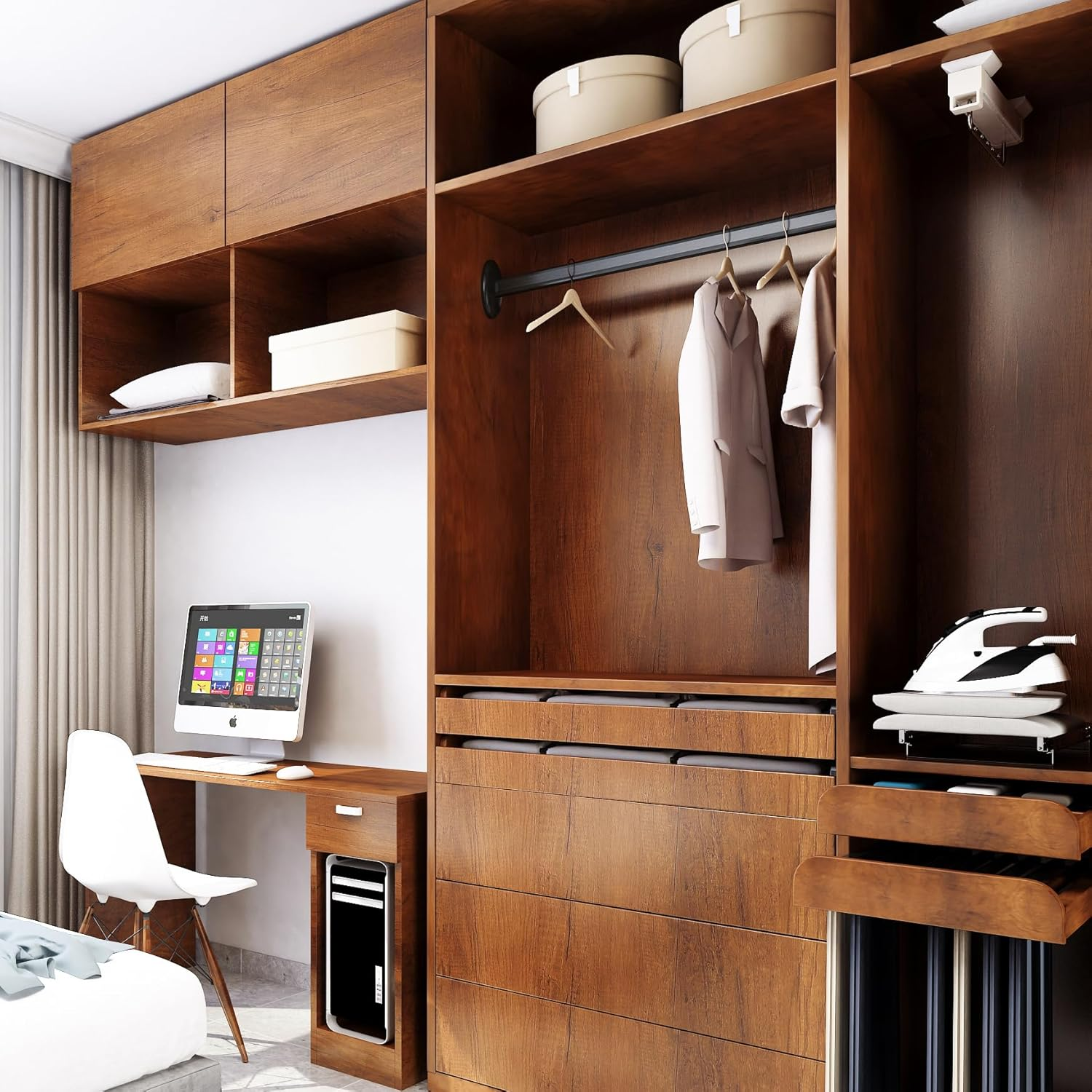 YENHOME 24"X200" Faux Wood Contact Paper Wood Grain Contact Paper Peel and Stick Walnut Contact Paper for Cabinets Countertop Cover Wood Peel and Stick Wallpaper Wood Vinyl Wrap for Kitchen Furniture image number 4