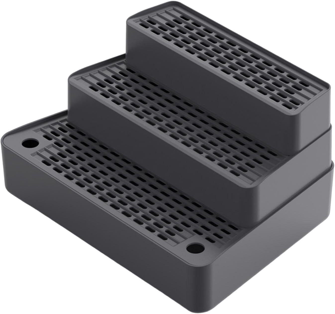 Generic Automatic Cat Litter Ramp, 3-Step Mat, Easy-To-, Washable, Removable Cat Litter Step Footboard, Dark Gray - Black image number 6