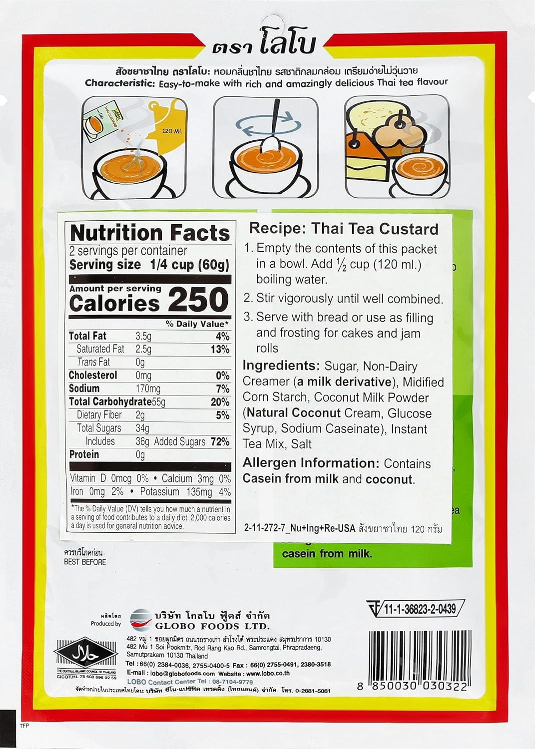 Lobo Thai Tea Custard Mix 120 G image number 3