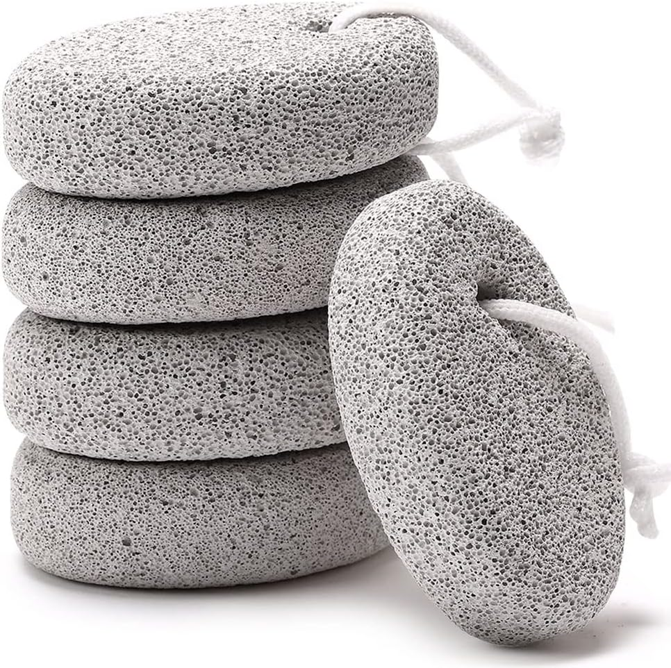 Borogo Natural Pumice Stone for Feet, 5-Pack Lava Pedicure Tools Hard Skin Callus Remover for Feet and Hands - Natural Foot File Exfoliation to Remove Dead Skin, Heels, Elbows, Hands image number 5