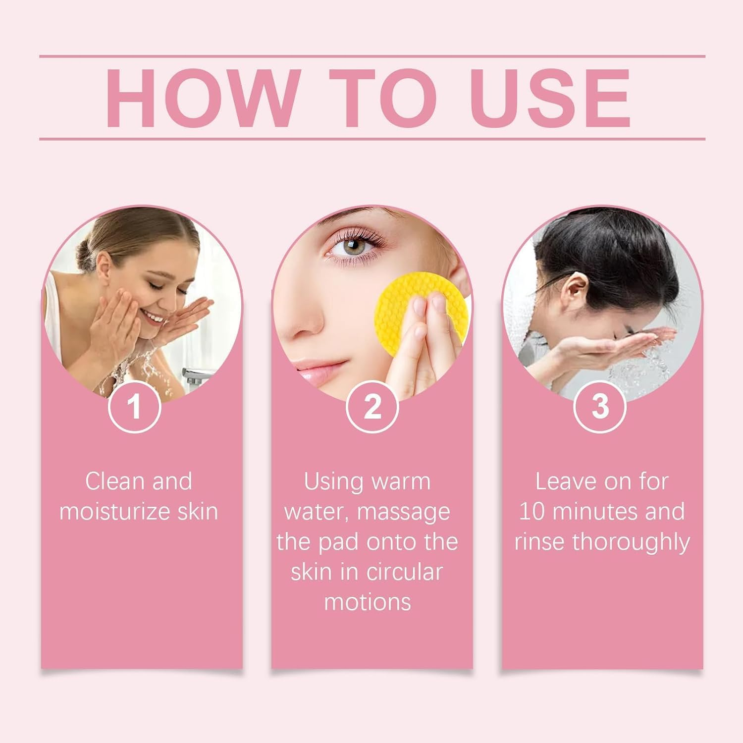 Turmeric Kojic Acid Pads, Kojic Acid and Turmeric Cleansing Pads, Kojic Acid and Turmeric Pads, Phor Essentials Kojic Acid Turmeric Pads, Turmeric Cleansing Pads Exfoliating Pads for All Skin Types (40Pc) - 40Pc image number 3