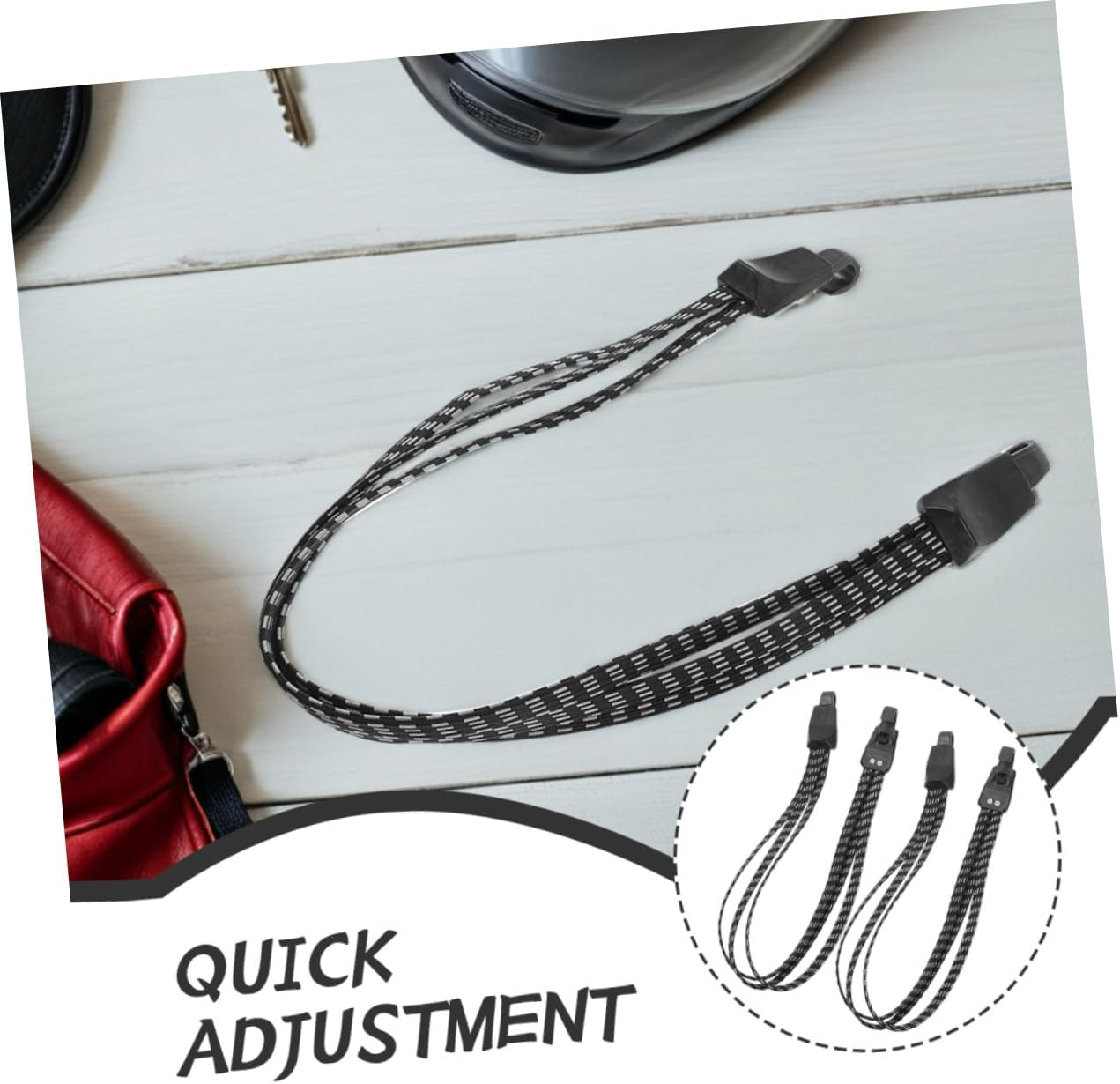 UPKOCH 4Pcs Bike Tie down Straps Heavy Duty Elastic Luggage Fix Straps for Mountain Bike Rack Adjustment Stable Cargo Lashing for Travel image number 2