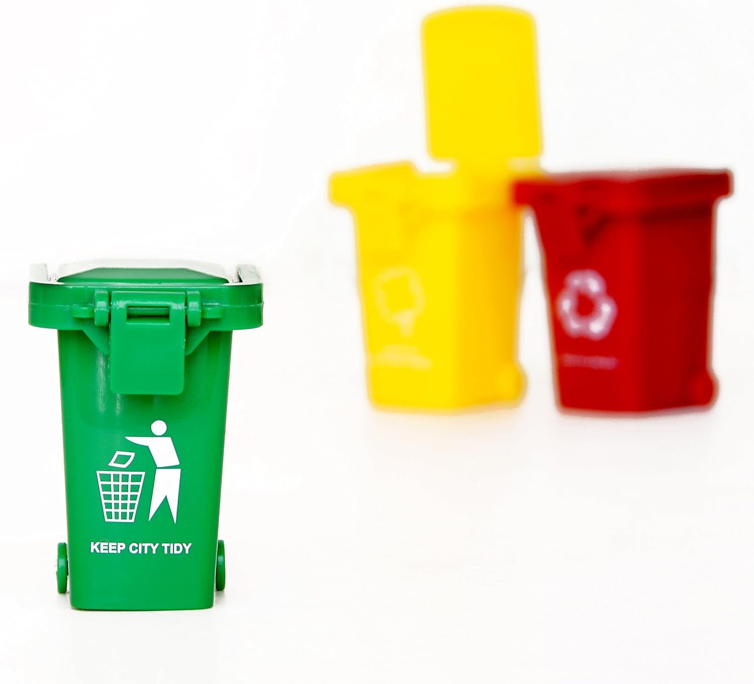 Trash Can Toy,Garbage Truck'S Trash Cans,Original Colour Mini Curbside Garbage Bin Trashcan Kids Toddlers Toys image number 5