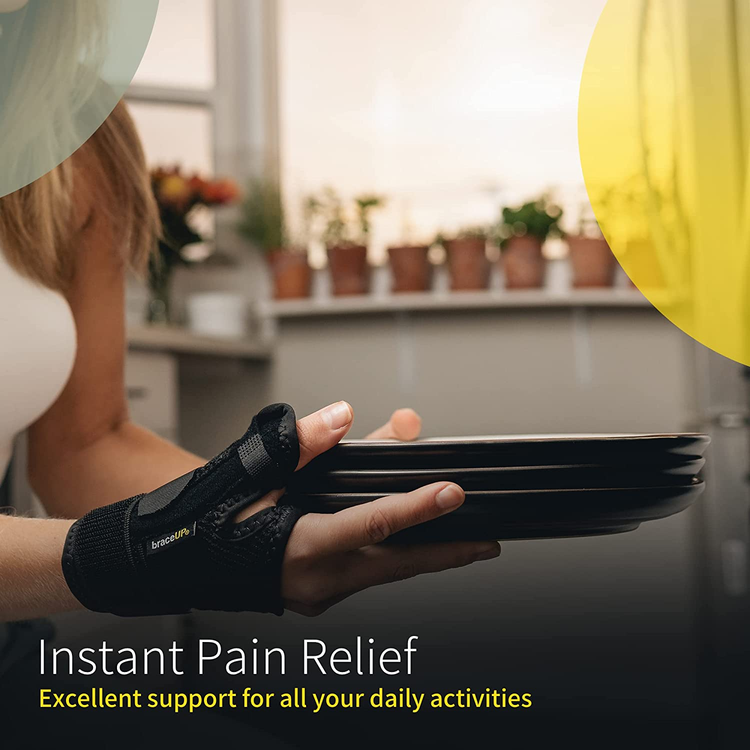 Braceup Thumb Spica Support Brace with Splints for Arthritis, Carpal Tunnel and Sprains image number 2