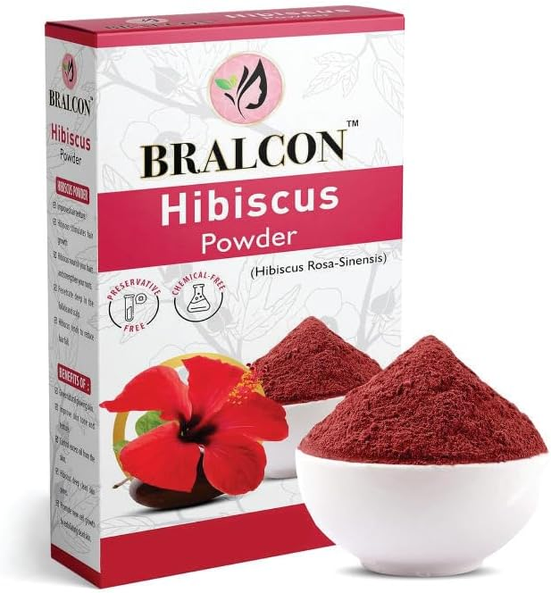 BRALCON Organic Methi, Neem, Hibiscus Flower Powder Combo-300G (100G X 3 Pack)|Fenugreek/Methi Seeds Powder, Neem Leaves Powder, Hibiscus Powder for Face, Skin Glowing| Hair Conditioning, Hair Growth image number 2