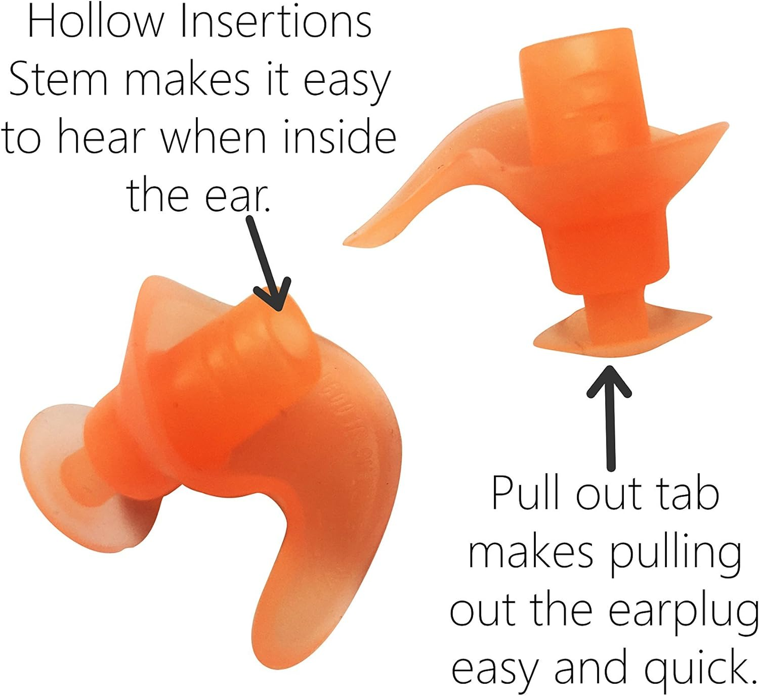 (Small/Medium, Orange) - Zoggs Aqua Plugz Hypo-Allergenic Silicone Ear Plugs