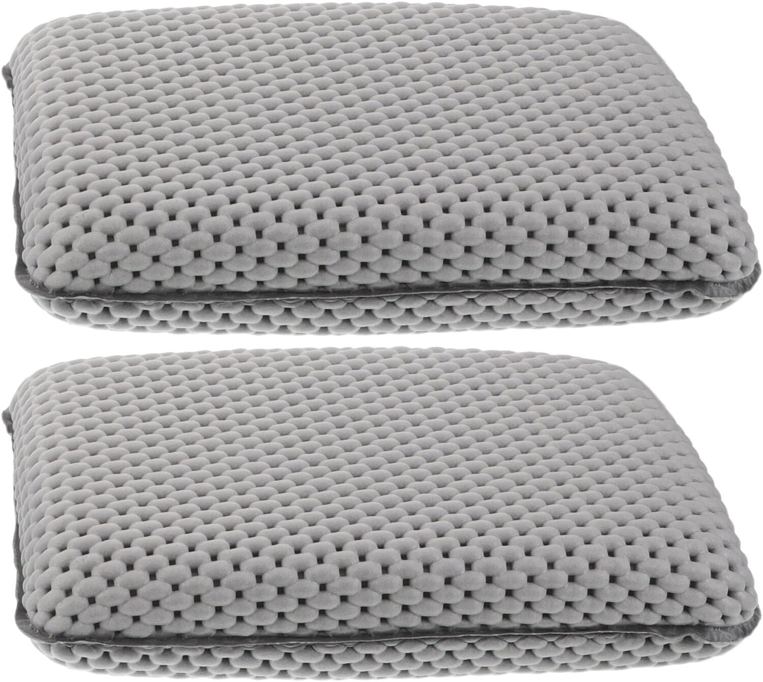 MALUGOGO 2Pcs Gray Soft Foam Bath Pillows with Large Suction Cups Non-Slip Bathtub Cushions for Neck and Head Support, Comfortable Spa Accessory for Home Relaxing Baths image number 5