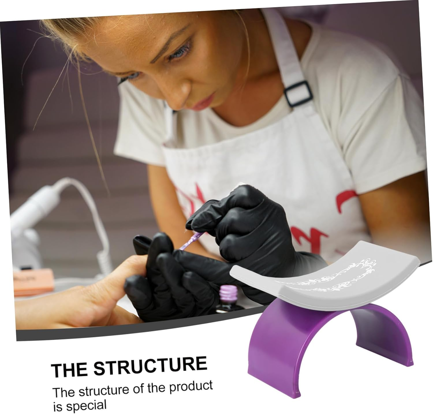 BAZEITFLOW Portable U Shaped Manicure Hand Pillow Removable Detachable Hand Rest Cushion for Nail Art Salon Training and Home Use Comfortable Nail Tech Accessory for Steady and Toes image number 5