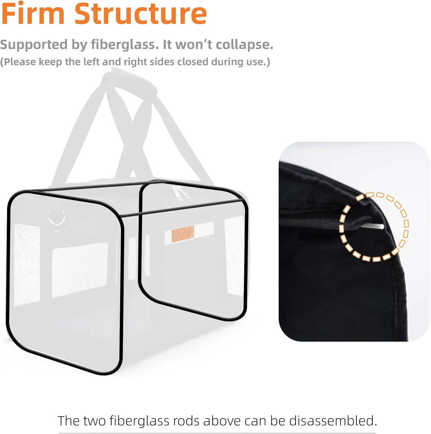 Cat and Dog Carrier - Soft-Sided, Scratch-Proof Mesh Pet Travel Bag, Puppy Carry, Pet Home - Black image number 2