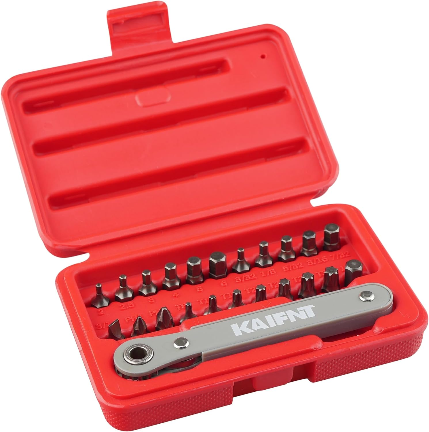 KAIFNT K403 Comprehensive Torx Bit Set with Mini Ratchet Wrench, 1/4-Inch Drive, 34-Piece image number 4
