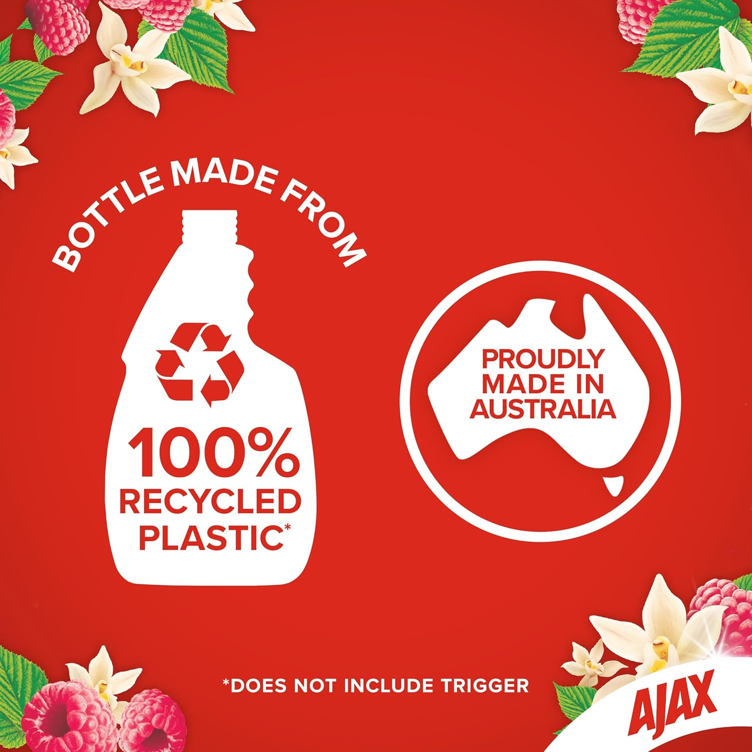 Ajax Spray N' Wipe Multi-Purpose Cleaner Trigger, 475Ml, Vanilla and Berries Surface Spray, Household Grade image number 1